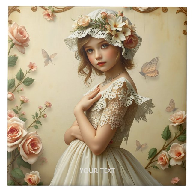 Carreau Imaginaire Fleurs Victoriennes mignonnes  (Devant)