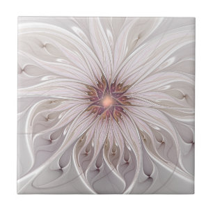 Carreau Imaginaire Floral, Abstraite Fleur Pastel Moderne