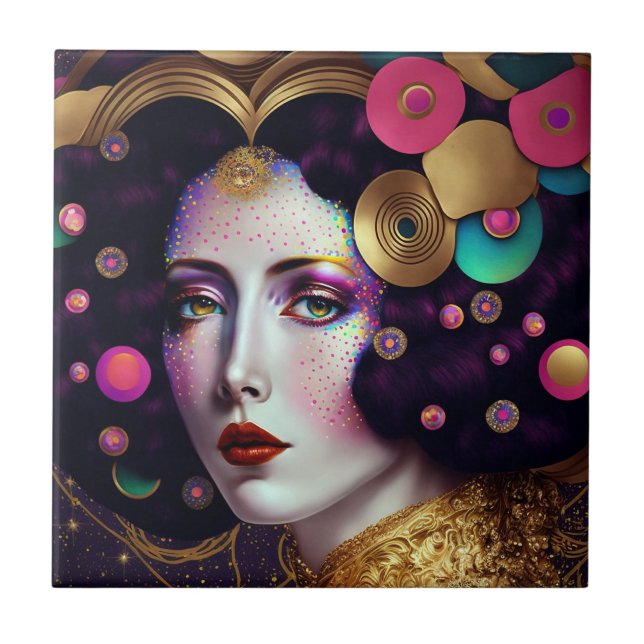 Carreau Imaginaire Glam Woman Pop Art Carrelage en céramiq (Devant)