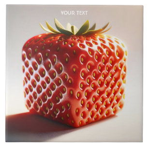 Carreau Imaginaire mignon Carré fraise rouge