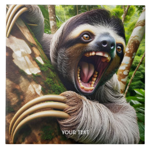 Carreau Imaginaire mignon Sloth très en colère