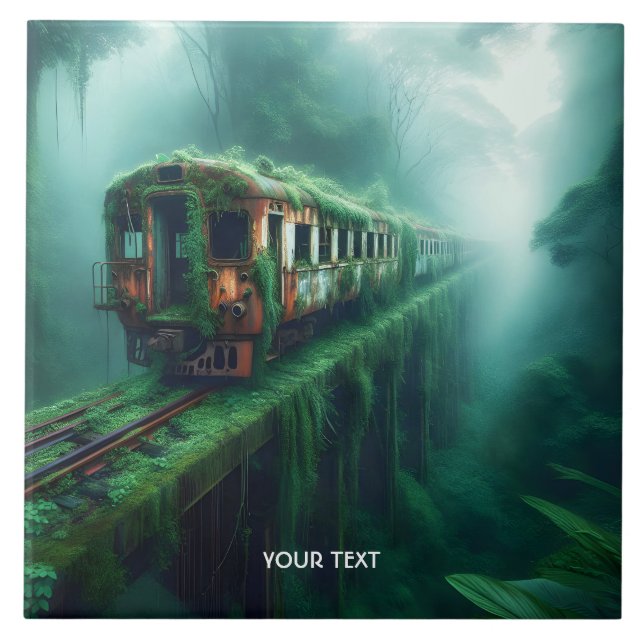 Carreau Imaginaire mignon vieux train passé (Devant)