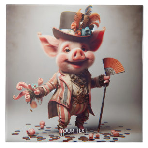 Carreau Imaginaire Mignonne Élégant Nice Cochon