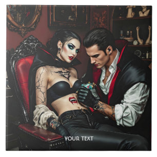 Carreau Imaginaire Mignonne fille homme tatouage