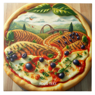 Carreau Imaginaire Mignonne Whimsical Paysage Italien