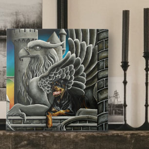 Carreau Imaginaire Rottweiler Chien Gargoyle