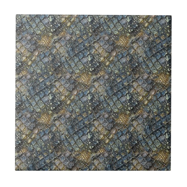 Carreau Imitation crocodile skin. Animal print. (Devant)