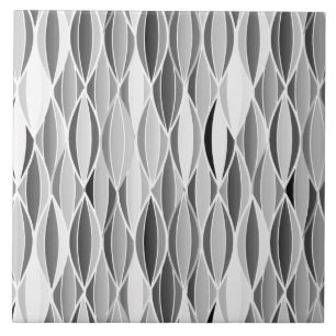 Carreau Impression à ruban du milieu du siècle - nuances d