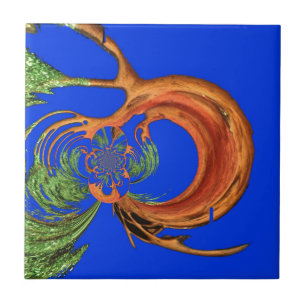 Carreau Impression Acacia Circle Art