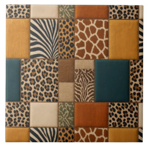 Carreau Impression animale patchwork