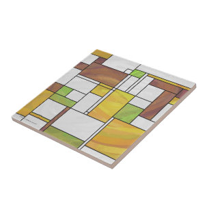 Carreau Impression Brown jaune vert