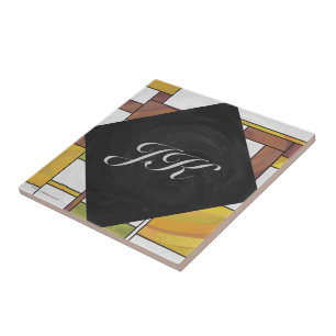 Carreau Impression Brown jaune vert