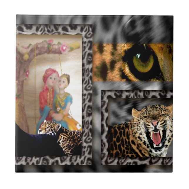 Carreau Impression d'art Tigre & Couple (Devant)