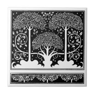 Carreau Impression de motif d'arbre Art Nouveau d'Aubrey B