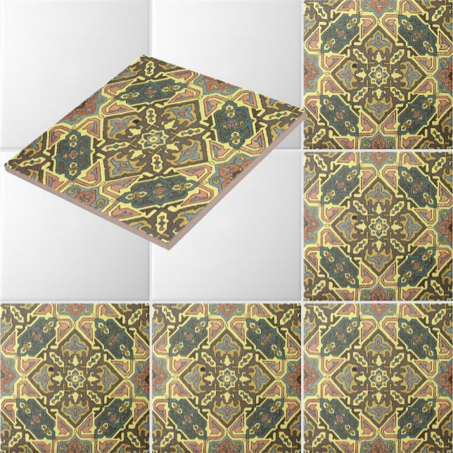 Carreau Impression de motif géométrique persan antique (Créateur téléchargé)