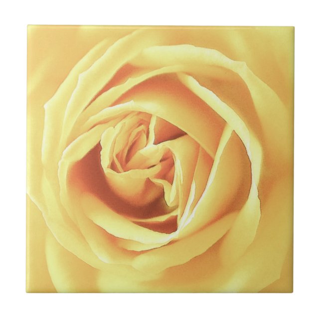 Carreau Impression de rose jaune (Devant)