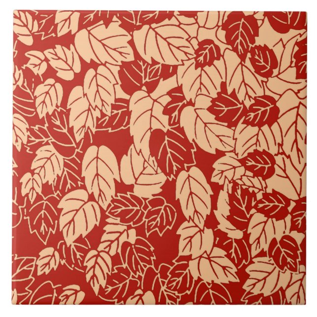 Carreau Impression feuille japonaise, Mandarin orange (Devant)