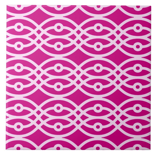Carreau Impression kimono, magenta et rose (Devant)