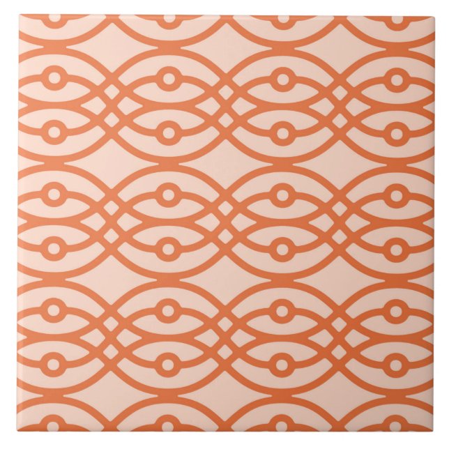 Carreau Impression kimono, orange corail (Devant)