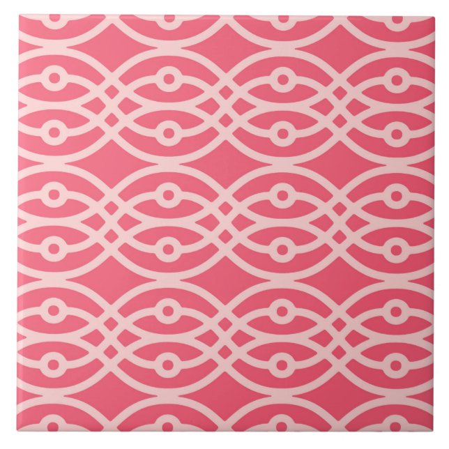 Carreau Impression kimono, rose corail profond (Devant)