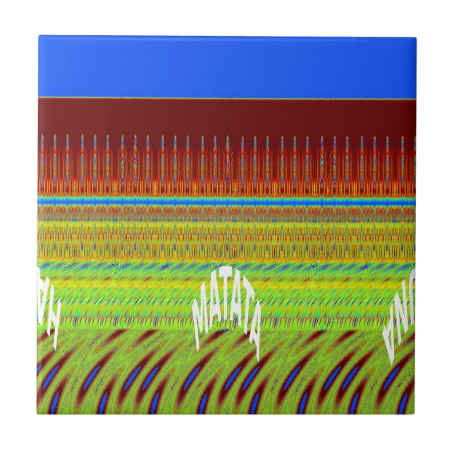 Carreau Impression Motif géométrique coloré (Devant)