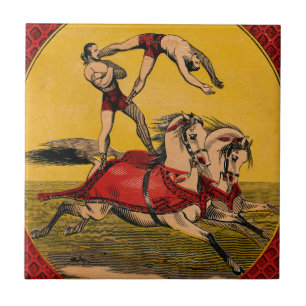 Carreau Impression vintage De Bareback Riders Perfoming St