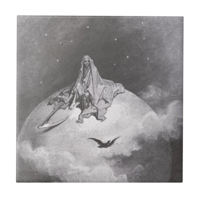 Carreau Imprimer les rêves de Poe's Raven (Devant)