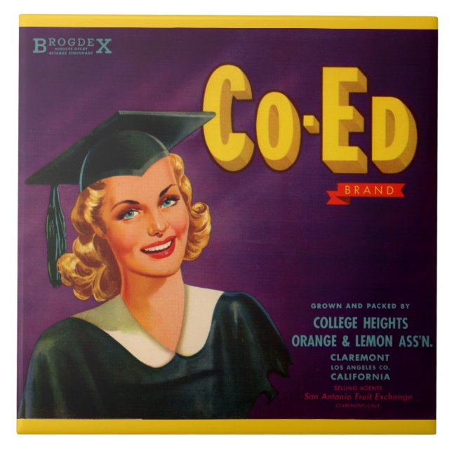 Carreau Imprimerie de étiquette d'agrumes de la marque Co- (Devant)