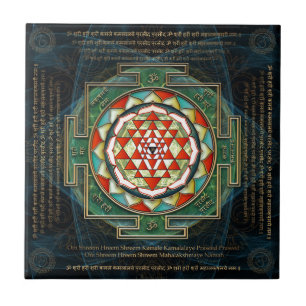 Carreau Incantation et Shri Yantra de Maha Lakshmi