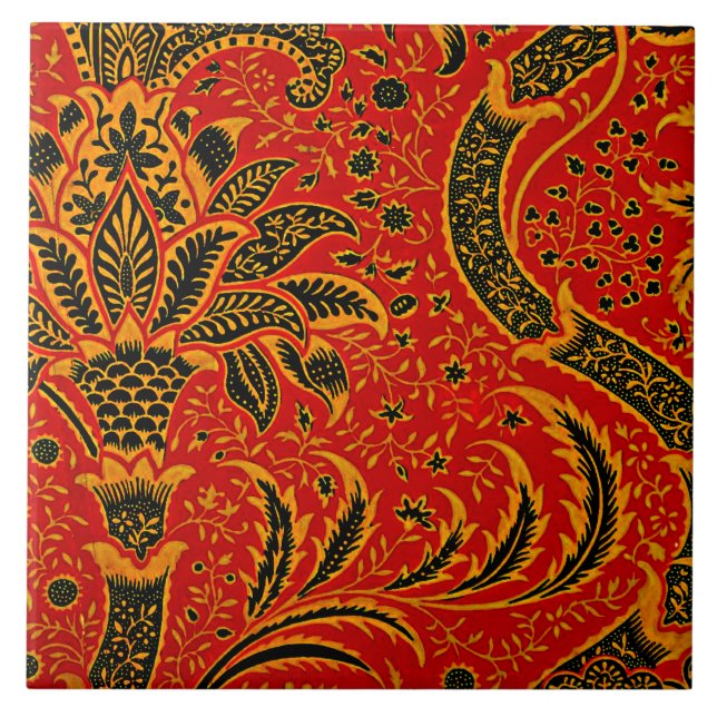 Carreau Inde, motif vintage par William Morris  (Devant)