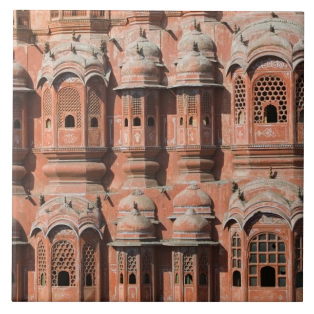 Carreau INDE, Rajasthan, Jaipur : Hawa Mahal (Devant)