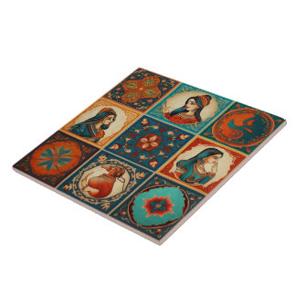 Carreau Inde traditionnelle Art ornemental traditionnel 6