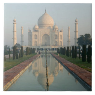 Carreau INDE, Uttar Pradesh, Agra : Taj Mahal, matin