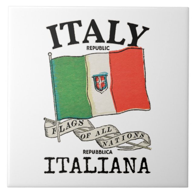 Carreau Indicateur de pays Italie vintage (Devant)