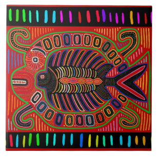 Carreau Indien Kuna Poisson Mola