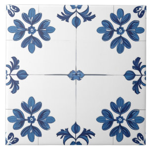 Carreau Indigo Azulejo Bleu Décoratif Portugais Lisbonne