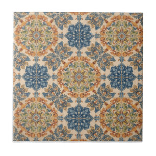 Carreau Indigo Azulejo Bleu et jaune Portugais