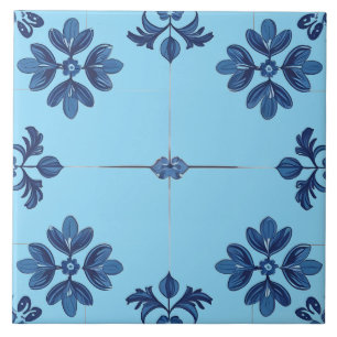 Carreau Indigo Azulejo Bleu Portugais Lisbonne Décoratif