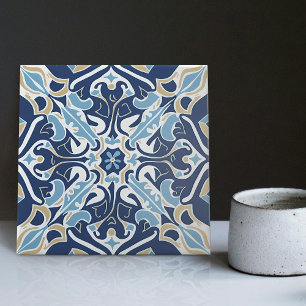 Carreau Indigo Azulejo Bleu Portugais Lisbonne Décoratif