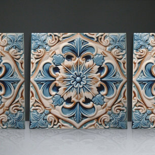 Carreau Indigo Azulejo Bleu Portugais Lisbonne Décoratif