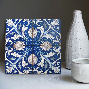Carreau Indigo Azulejo Bleu Portugais Lisbonne Décoratif C
