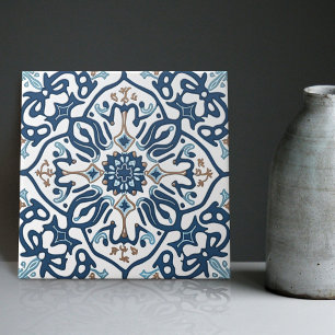 Carreau Indigo Azulejo Bleu Portugais Lisbonne Décoratif C