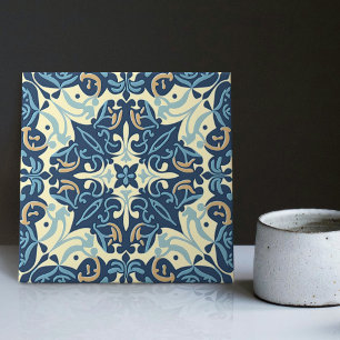 Carreau Indigo Azulejo Bleu Portugais Lisbonne Décoratif C