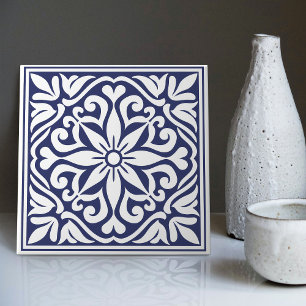 Carreau Indigo Azulejo Bleu Portugais Lisbonne Décoratif C
