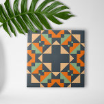 Carreau Indigo Orange Turquoise Beige Géométrique Tribal E<br><div class="desc">Apportez une touche exotique et attrayante à votre maison avec notre indigo orange beige turquoise carrelage ethnique géométrique céramique. Ce carrelage décoratif plein de vitalité présente un motif homogène aux formes géométriques bleu foncé, orange, turquoise et beige, créant un look unique et étonnant, parfait pour les rétrospectives de cuisine, la...</div>