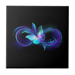 Carreau Infinité brillante avec papillon magique