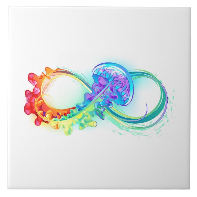 Carreau Infinity avec Rainbow Jellyfish (Devant)
