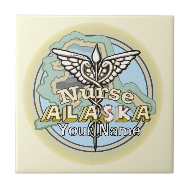 Carreau Infirmière d'Alaska Caducée (Devant)