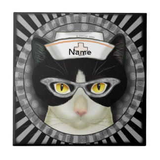 Carreau infirmière de chat de Tuxedo