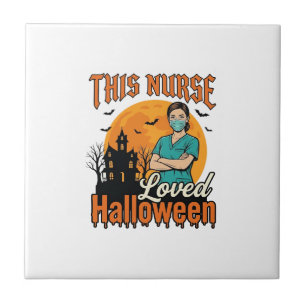 Carreau Infirmière d'Halloween Aimait Halloween Vintage Ép